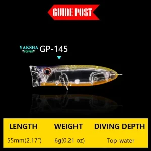 COLOR-GP-145, length 55mm(2.17"), weight 6g(0.21 oz)